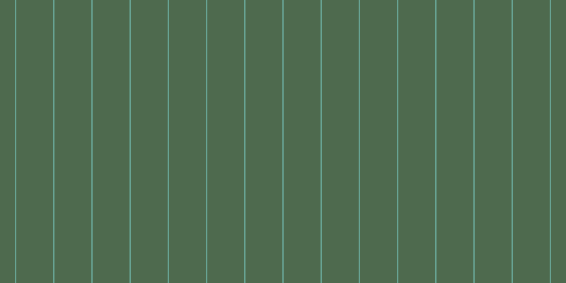 #4e6a4e, #67a393 vertical lines, two pixels wide, fifty-two pixels apart