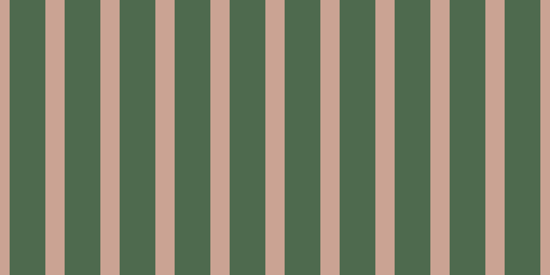 #4e6a4e, #caa393 vertical lines, twenty-eight pixels wide, fifty-two pixels apart