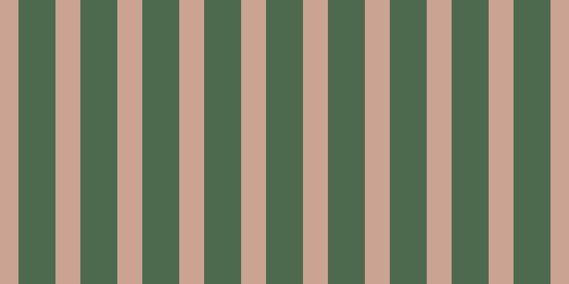 #4e6a4e, #caa393 vertical lines, thirty-five pixels wide, fifty-two pixels apart