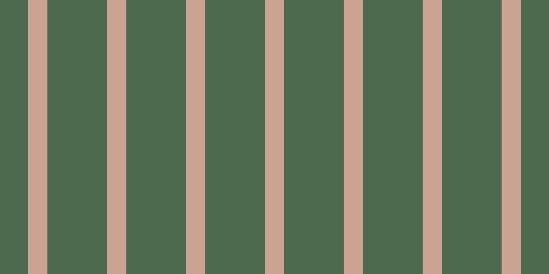 #4e6a4e, #caa393 vertical lines, twenty-eight pixels wide, eighty-seven pixels apart