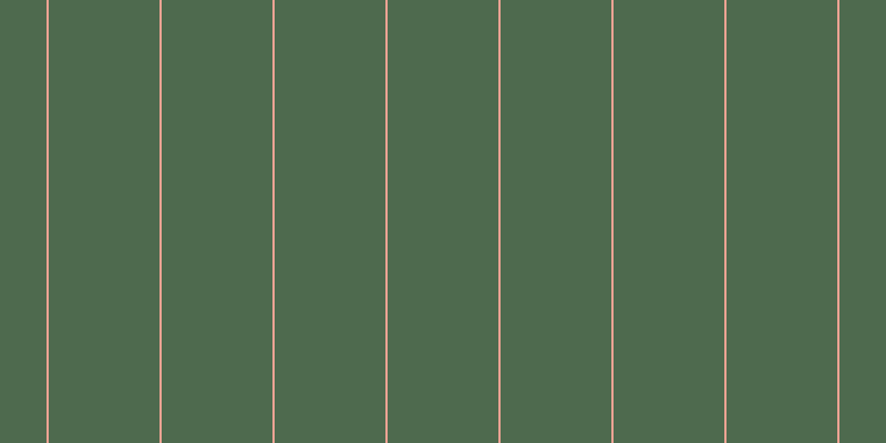 #4e6a4e, #eba393 vertical lines, two pixels wide, one hundred pixels apart