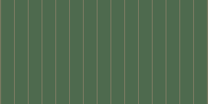 #4e6a4e, #eba393 vertical lines, one pixels wide, fifty-two pixels apart