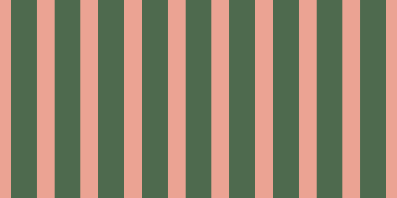 #4e6a4e, #eba393 vertical lines, thirty-six pixels wide, fifty-two pixels apart