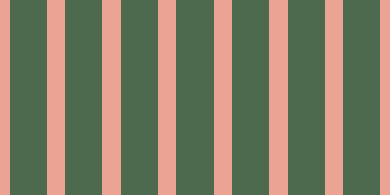 #4e6a4e, #eba393 vertical lines, thirty-eight pixels wide, seventy-six pixels apart