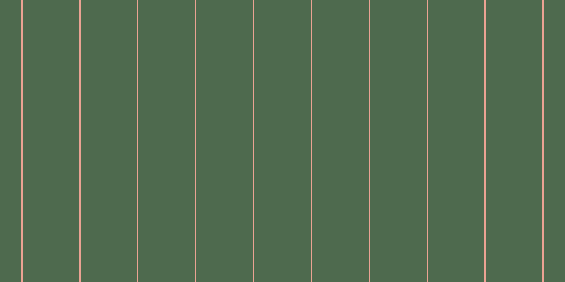 #4e6a4e, #eba393 vertical lines, two pixels wide, eighty pixels apart