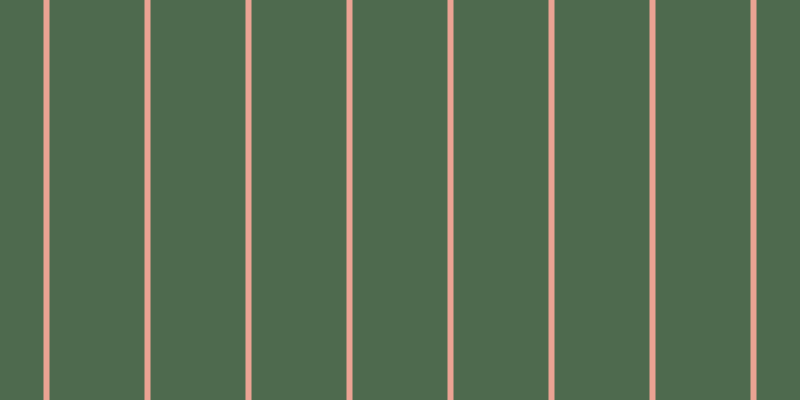 #4e6a4e, #eba393 vertical lines, six pixels wide, ninety-five pixels apart