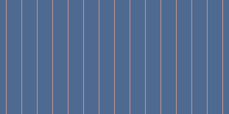 #4e6a90, #eba393 vertical lines, two pixels wide, fifty-two pixels apart
