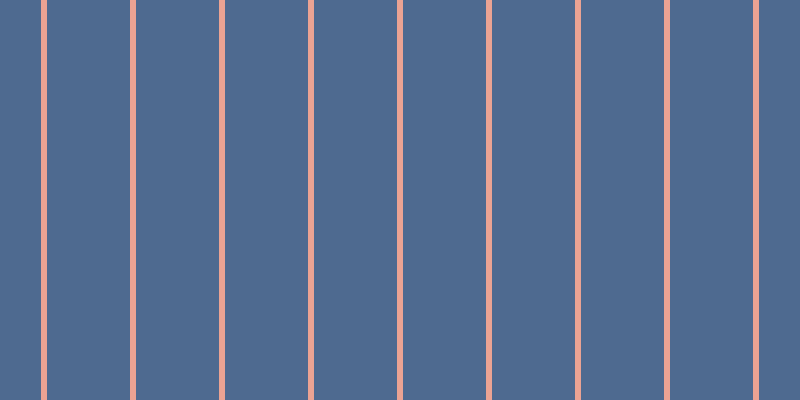 #4e6a90, #eba393 vertical lines, six pixels wide, eighty-three pixels apart