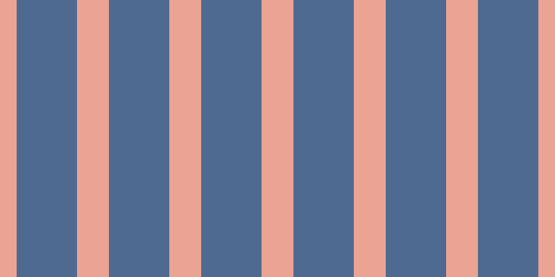 #4e6a90, #eba393 vertical lines, forty-six pixels wide, eighty-seven pixels apart