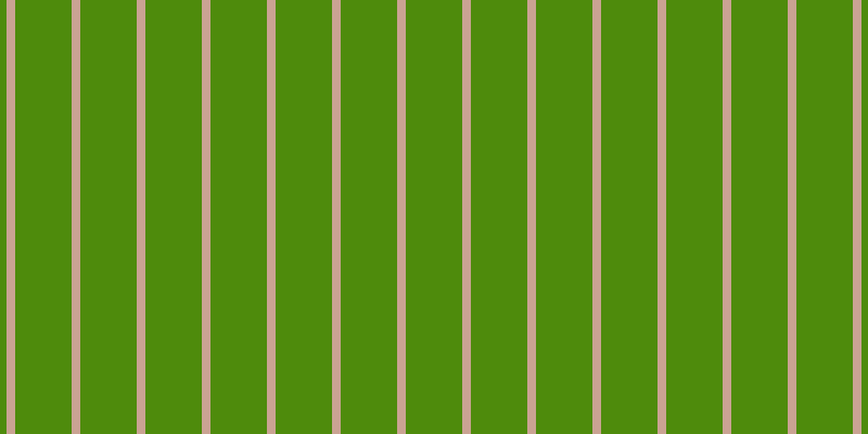 #4e8b0c, #caa393 vertical lines, eight pixels wide, fifty-two pixels apart