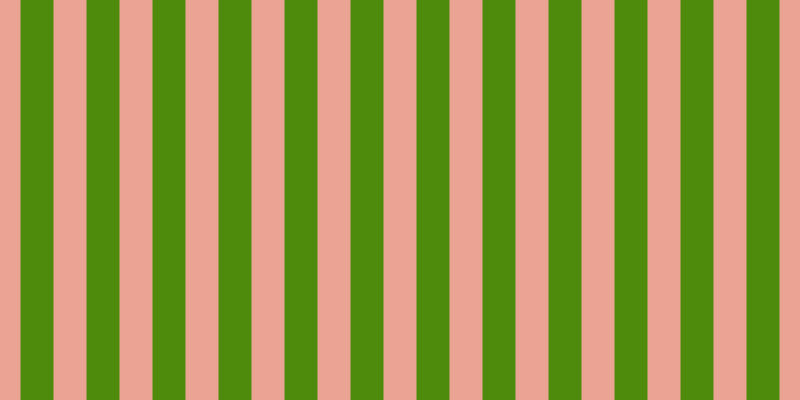 #4e8b0c, #eba393 vertical lines, thirty-three pixels wide, thirty-three pixels apart