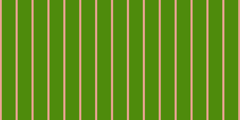 #4e8b0c, #eba393 vertical lines, seven pixels wide, forty-six pixels apart