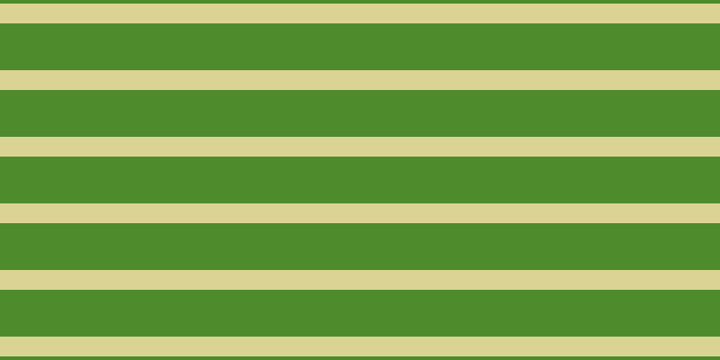 #4e8b2d, #dbd393 horizontal lines, twenty-two pixels wide, fifty-two pixels apart