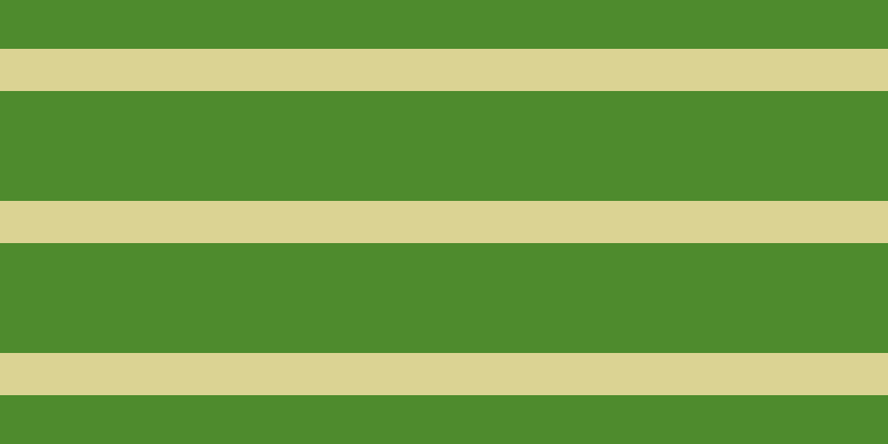 #4e8b2d, #dbd393 horizontal lines, thirty-eight pixels wide, ninety-nine pixels apart