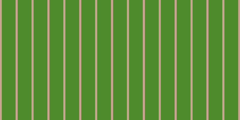 #4e8b2d, #caa393 vertical lines, seven pixels wide, forty-six pixels apart