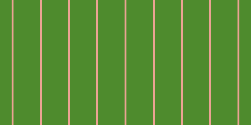 #4e8b2d, #eba393 vertical lines, six pixels wide, eighty-four pixels apart