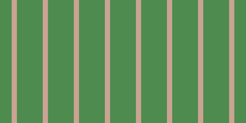 #4e8b4e, #caa393 vertical lines, seventeen pixels wide, eighty-four pixels apart