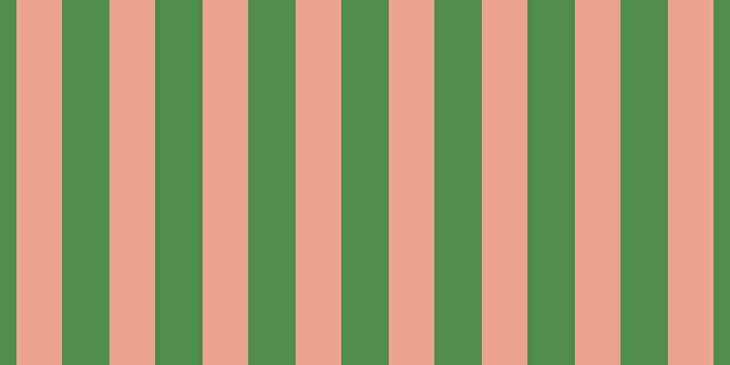 #4e8b4e, #eba393 vertical lines, fifty pixels wide, fifty-two pixels apart