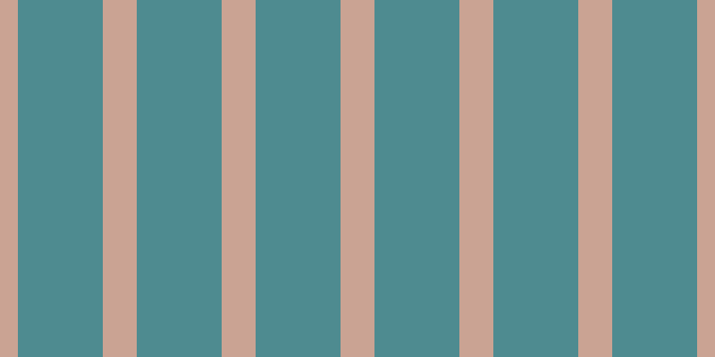 #4e8b90, #caa393 vertical lines, thirty-eight pixels wide, ninety-five pixels apart