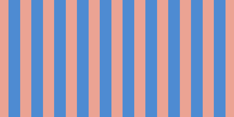 #4e8bd2, #eba393 vertical lines, thirty-eight pixels wide, forty pixels apart