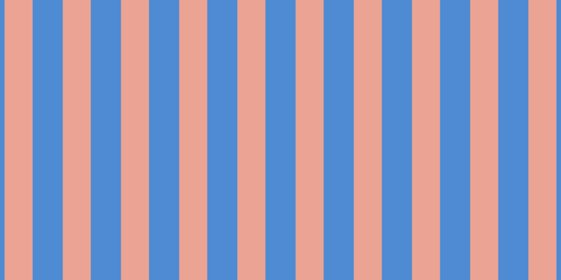 #4e8bd2, #eba393 vertical lines, forty pixels wide, forty-three pixels apart