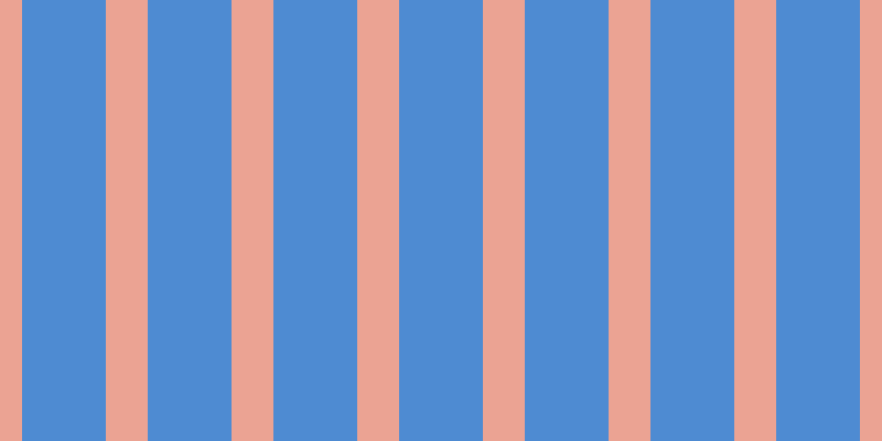 #4e8bd2, #eba393 vertical lines, thirty-eight pixels wide, seventy-six pixels apart