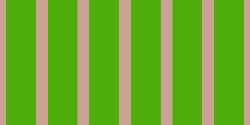 #4eac0c, #caa393 vertical lines, thirty-eight pixels wide, ninety-five pixels apart