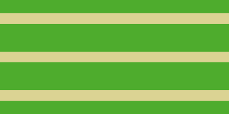 #4eac2d, #dbd393 horizontal lines, thirty-eight pixels wide, ninety-six pixels apart
