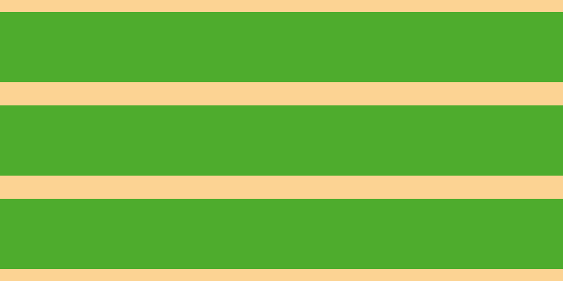 #4eac2d, #fcd393 horizontal lines, thirty-three pixels wide, one hundred pixels apart