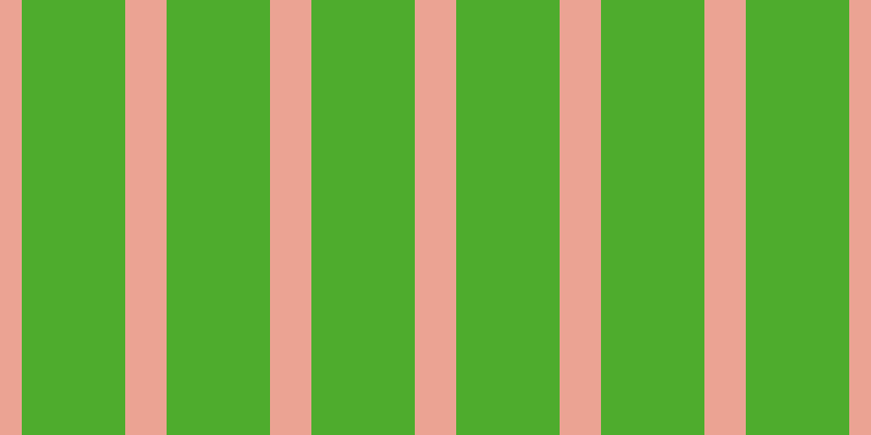 #4eac2d, #eba393 vertical lines, thirty-eight pixels wide, ninety-five pixels apart