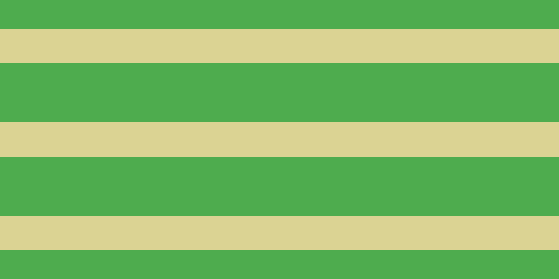 #4eac4e, #dbd393 horizontal lines, fifty pixels wide, eighty-four pixels apart