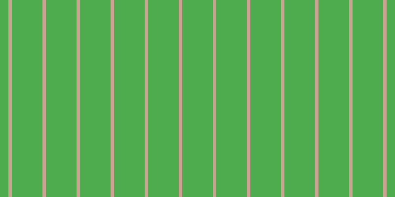 #4eac4e, #caa393 vertical lines, seven pixels wide, sixty-two pixels apart