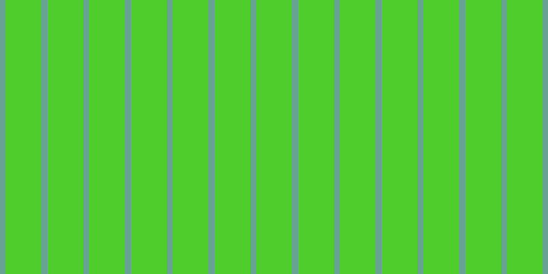 #4ecd2d, #67a393 vertical lines, nine pixels wide, fifty-two pixels apart