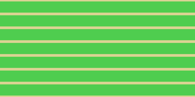 #4ecd4e, #dbd393 horizontal lines, eleven pixels wide, forty-six pixels apart