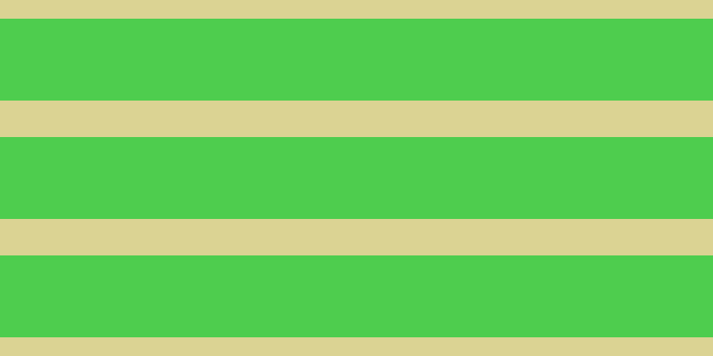 #4ecd4e, #dbd393 horizontal lines, forty-one pixels wide, ninety-two pixels apart