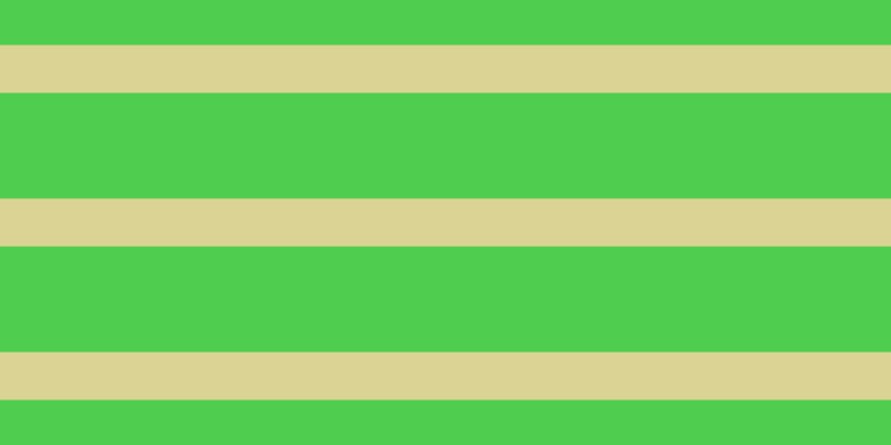 #4ecd4e, #dbd393 horizontal lines, forty-three pixels wide, ninety-five pixels apart