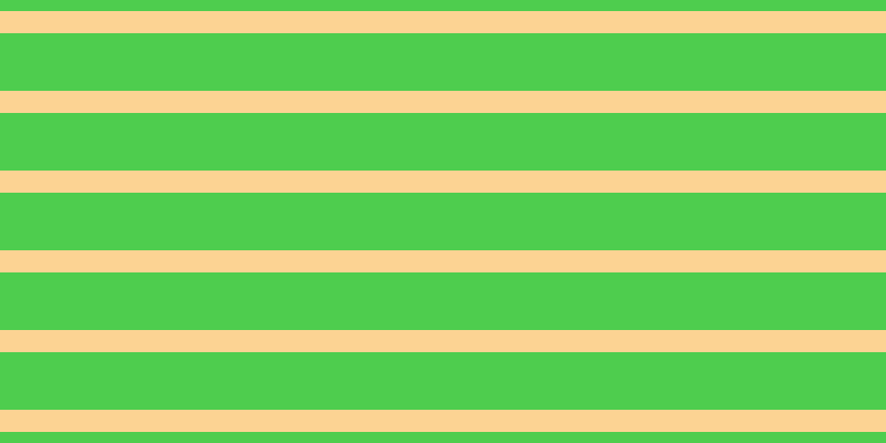 #4ecd4e, #fcd393 horizontal lines, twenty pixels wide, fifty-two pixels apart