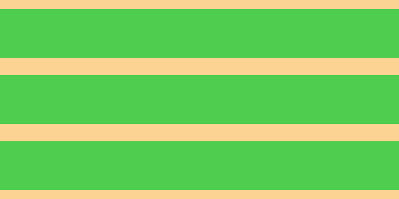 #4ecd4e, #fcd393 horizontal lines, thirty-five pixels wide, ninety-eight pixels apart