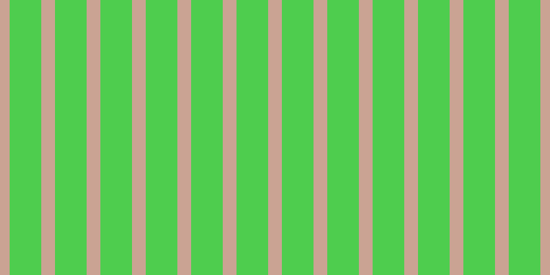 #4ecd4e, #caa393 vertical lines, twenty pixels wide, forty-six pixels apart