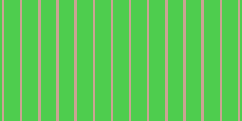 #4ecd4e, #caa393 vertical lines, eight pixels wide, fifty-two pixels apart