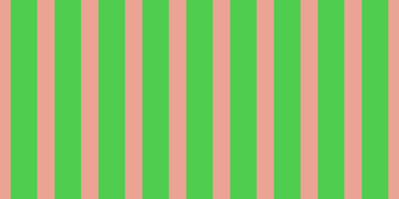 #4ecd4e, #eba393 vertical lines, thirty-five pixels wide, fifty-three pixels apart