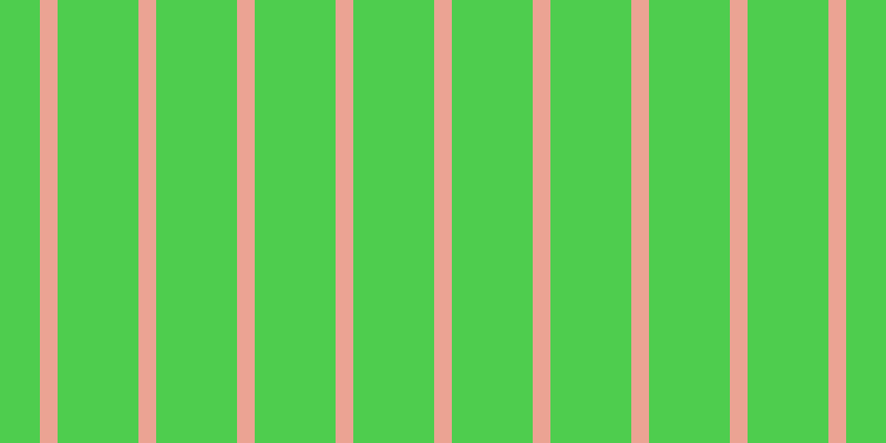 #4ecd4e, #eba393 vertical lines, sixteen pixels wide, seventy-three pixels apart