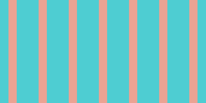 #4ecdd2, #eba393 vertical lines, thirty-two pixels wide, eighty-five pixels apart
