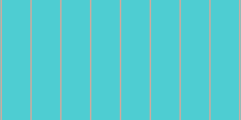 #4ecdd2, #eba393 vertical lines, four pixels wide, ninety-five pixels apart