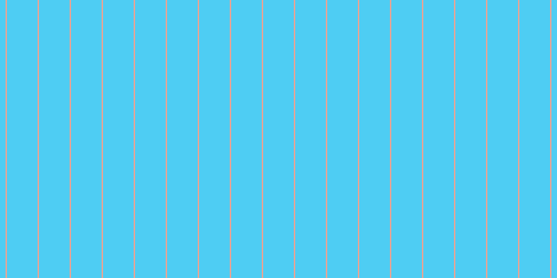 #4ecdf3, #eba393 vertical lines, two pixels wide, forty-four pixels apart