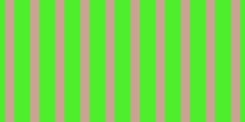 #4eee2d, #caa393 vertical lines, thirty pixels wide, fifty-two pixels apart