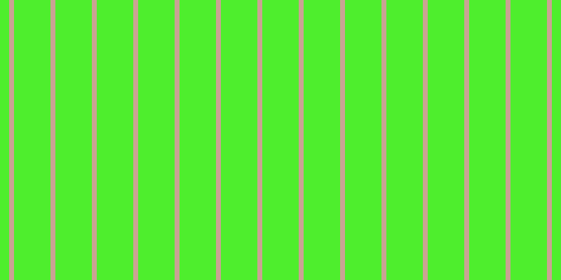 #4eee2d, #caa393 vertical lines, seven pixels wide, fifty-two pixels apart