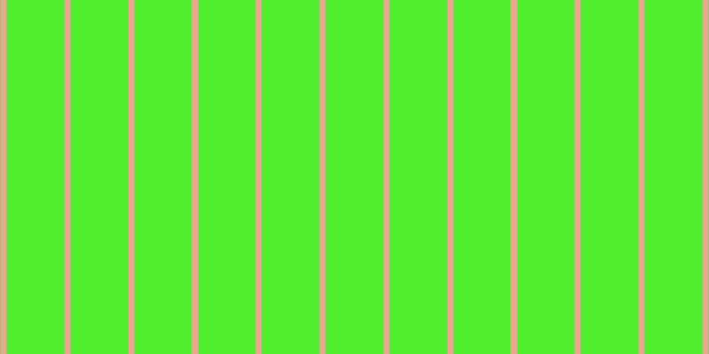 #4eee2d, #eba393 vertical lines, seven pixels wide, sixty-five pixels apart