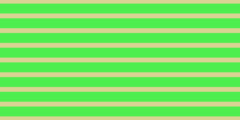 #4eee4e, #dbd393 horizontal lines, sixteen pixels wide, thirty-three pixels apart