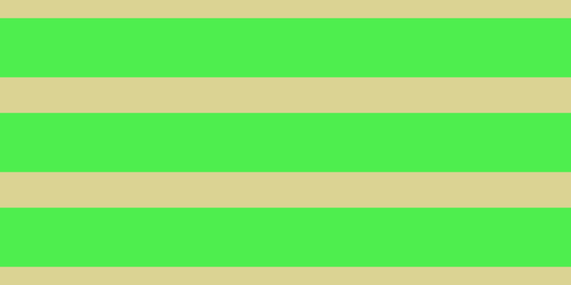 #4eee4e, #dbd393 horizontal lines, fifty pixels wide, eighty-three pixels apart